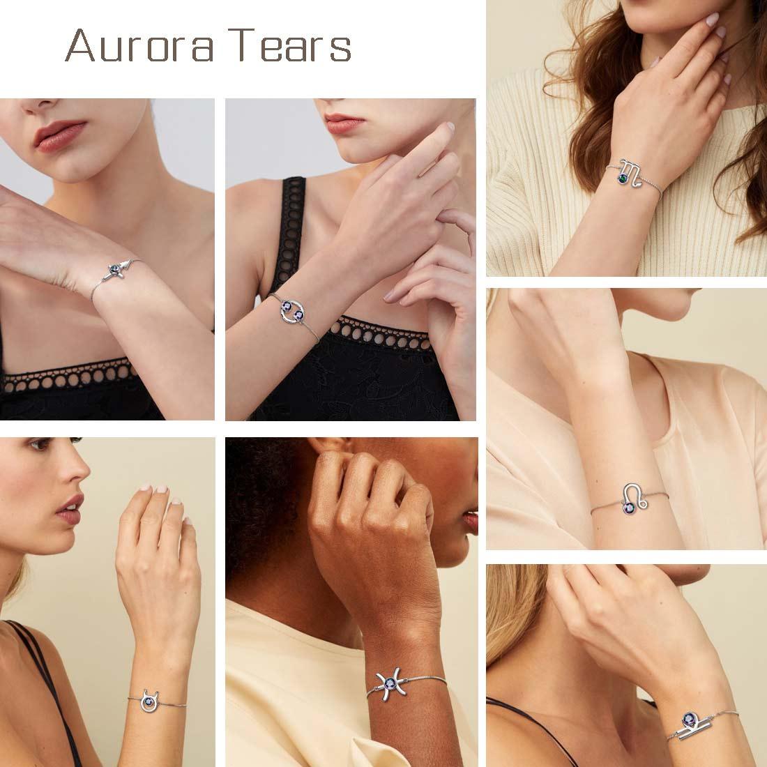 Tokyo Mart Taurus Bracelet Women Girls Jewelry Birthday Gift Mystic Topaz Sterling Silver