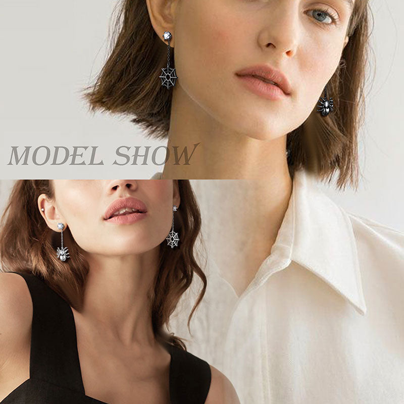 Tokyo Mart Spider Necklace Earrings Ring Women Halloween Jewelry Cosplay Party Gifts