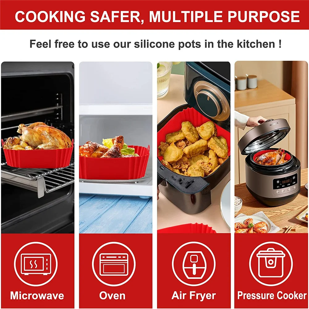 Tokyo Mart SILICONE AIR FRYER LINERS