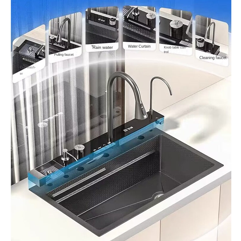 Tokyo Mart Waterfall Kitchen Sink