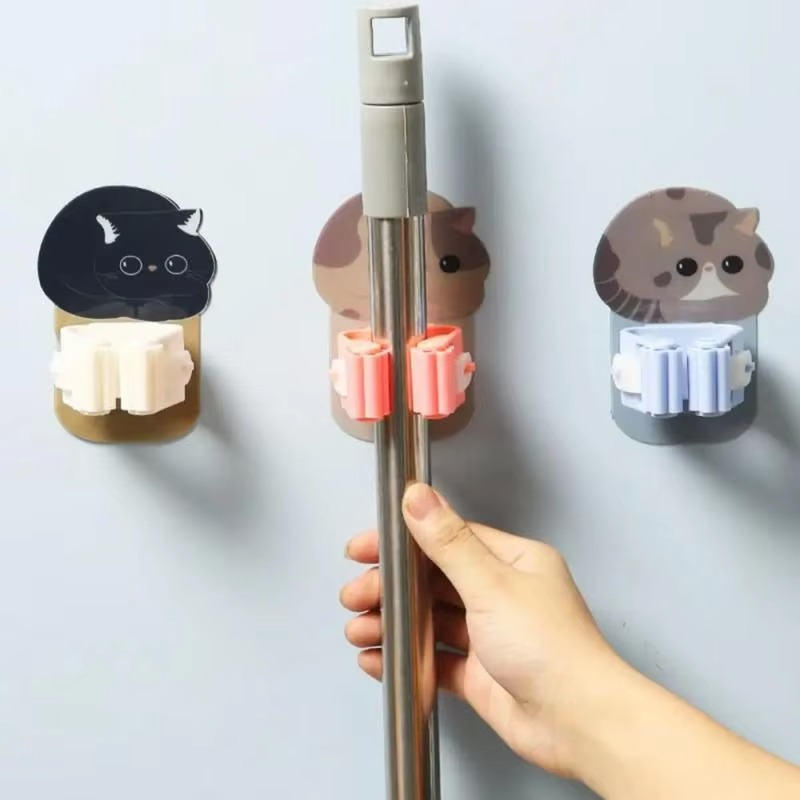 Tokyo Mart Self Adhesive Mop Holder