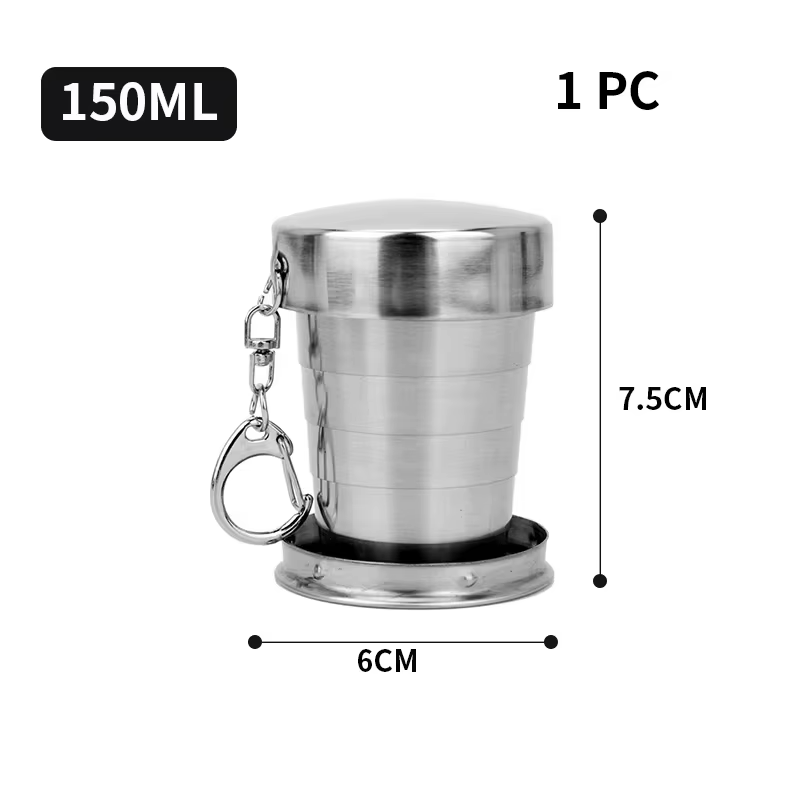 Tokyo Mart Stainless Steel Collapsible Cup