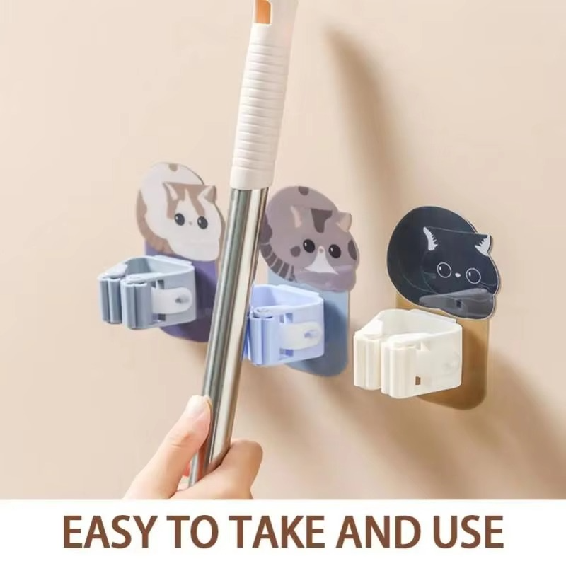 Tokyo Mart Self Adhesive Mop Holder