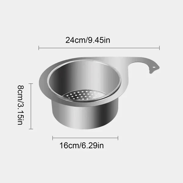 Tokyo Mart Stainless Steel Swan Sink Strainer Basket