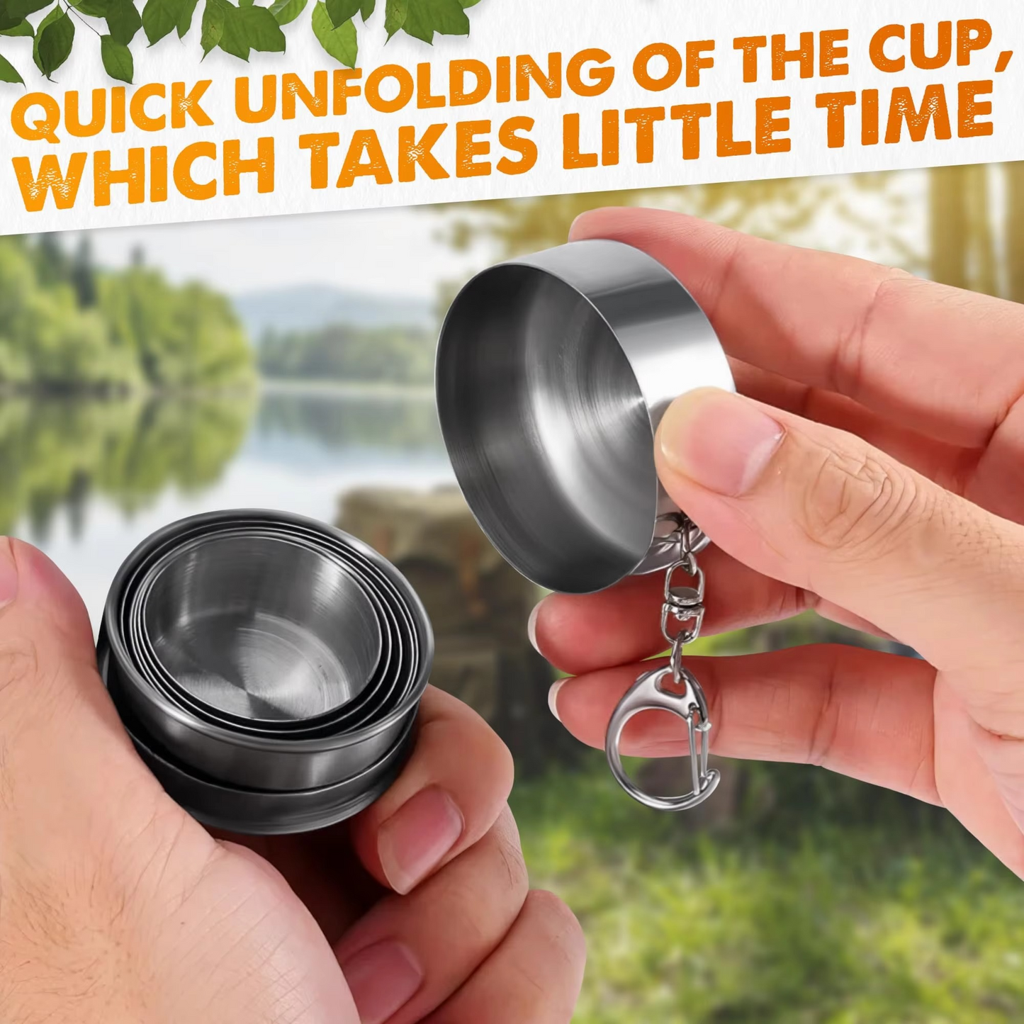 Tokyo Mart Stainless Steel Collapsible Cup