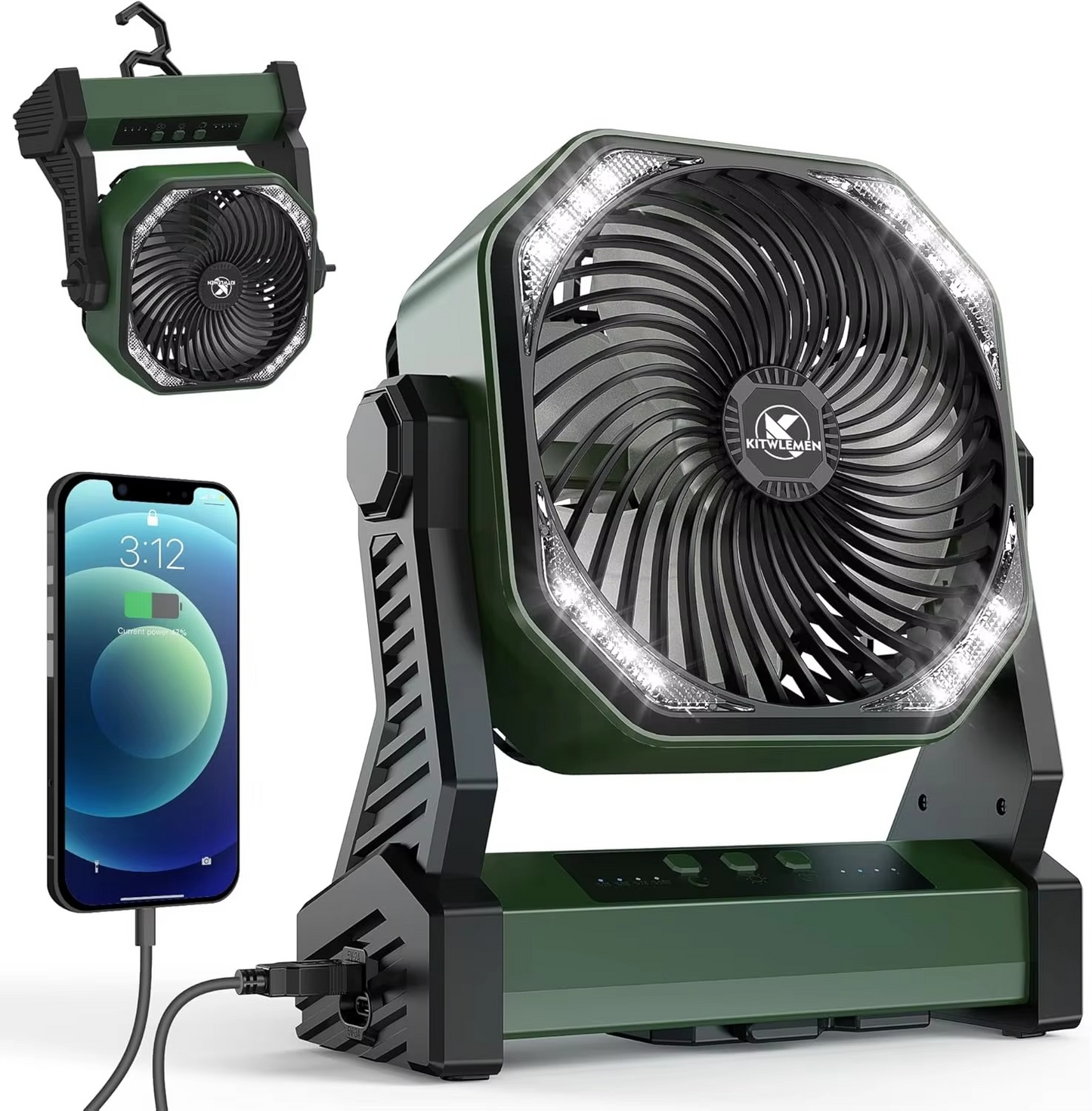 Tokyo Mart Rechargeable Portable Fan