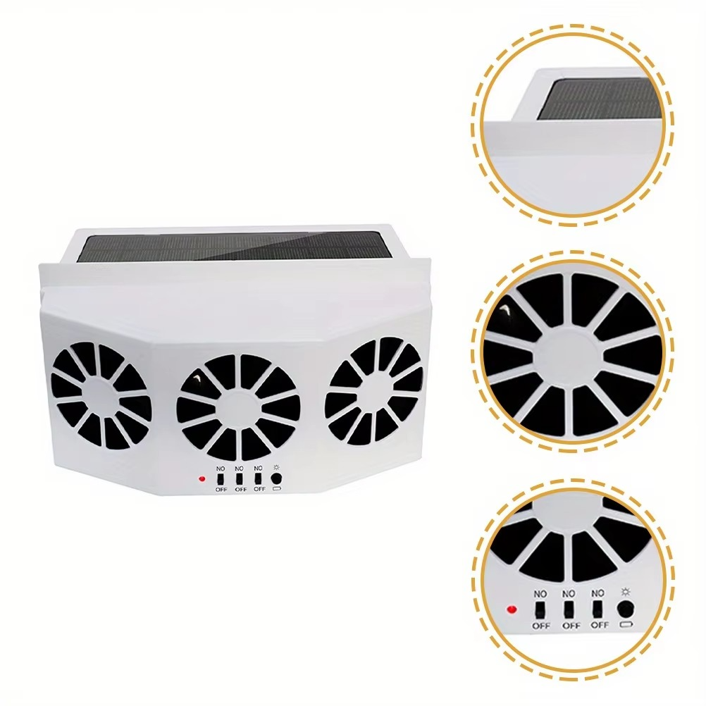 Tokyo Mart Solar Powered Car Ventilation Fan