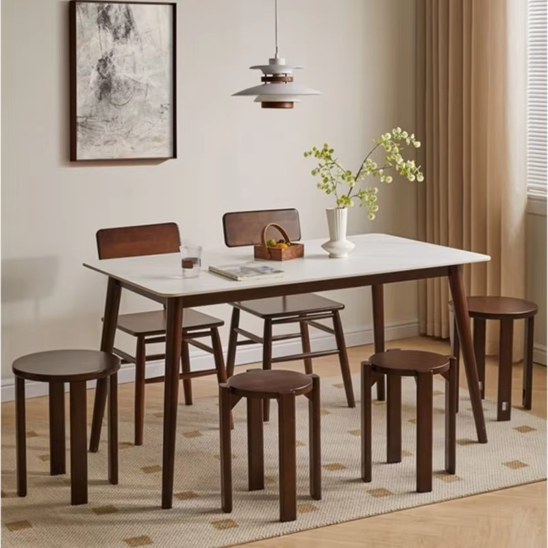 Tokyo Mart Round Wooden Chairs