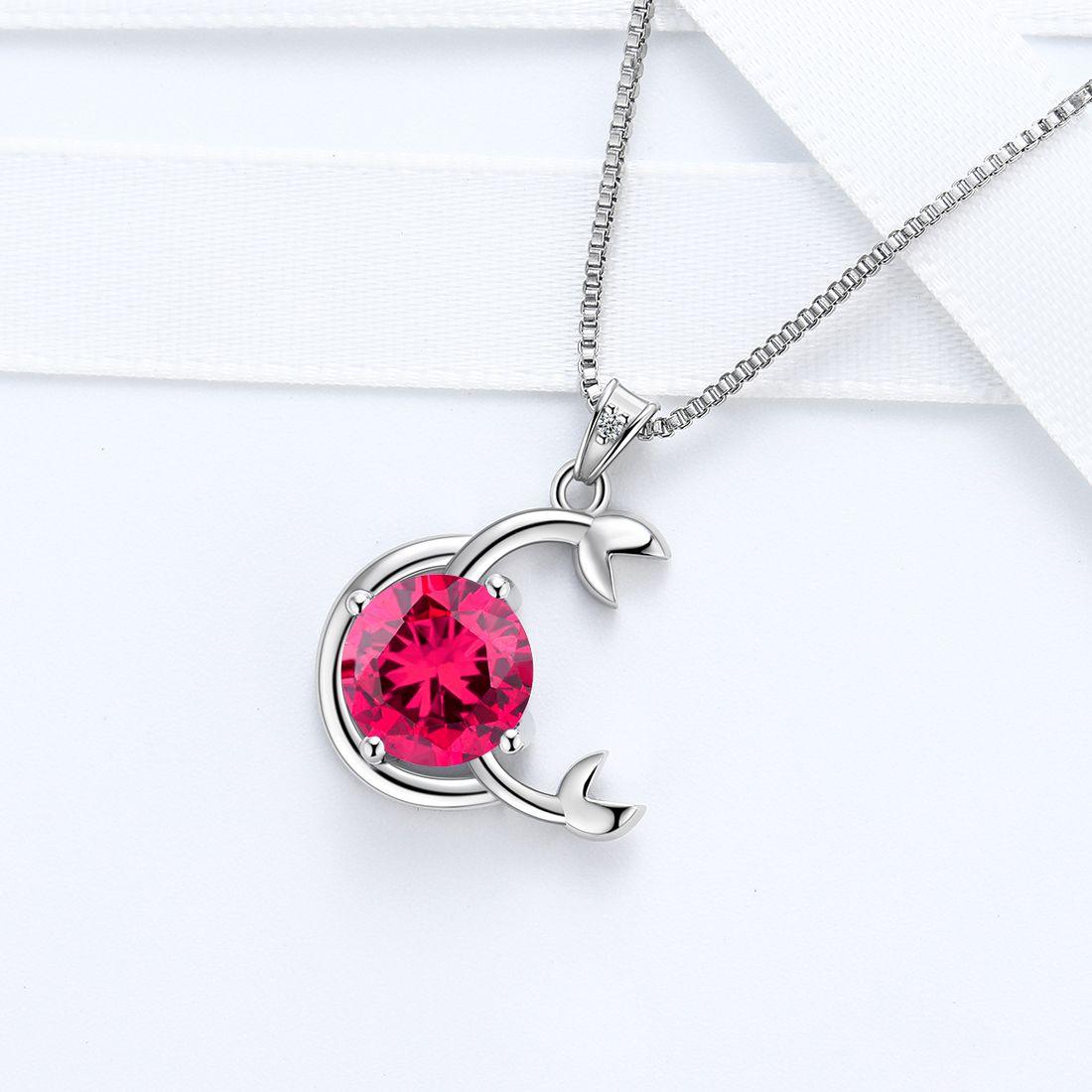 Tokyo Mart Zodiac Cancer Necklace July Birthstone Pendant Women Girls Jewelry Birthday Gift Women Girls Jewelry Birthday Gift