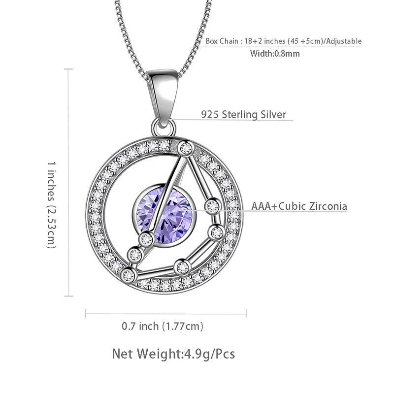 Tokyo Mart Zodiac Capricorn Necklace Alexandrite Birthstone Pendant Jewelry Women Girls Birthday Gift