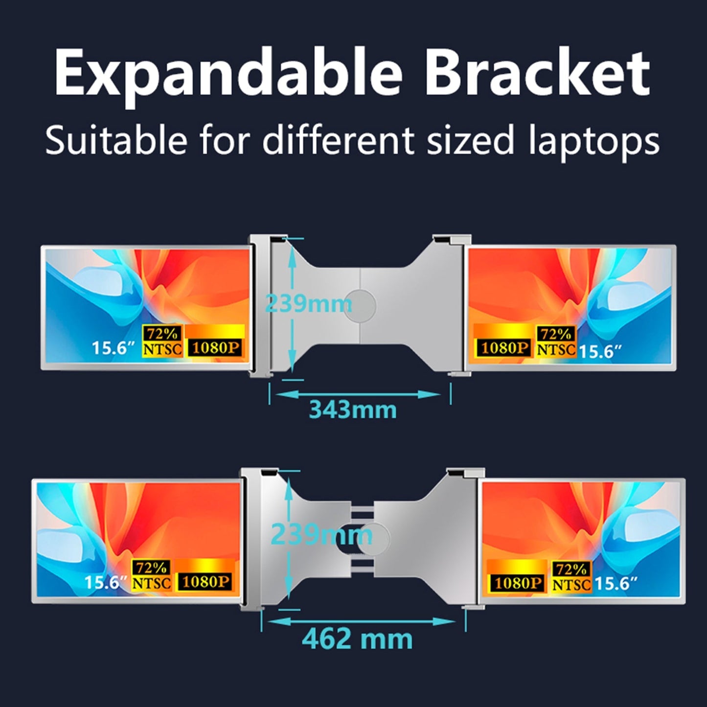 Tokyo Mart Portable Triple-screen Monitor