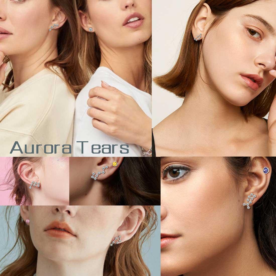 Tokyo Mart Taurus Earrings May Birthstone Zodiac Studs Women Girls Jewelry Birthday Gift