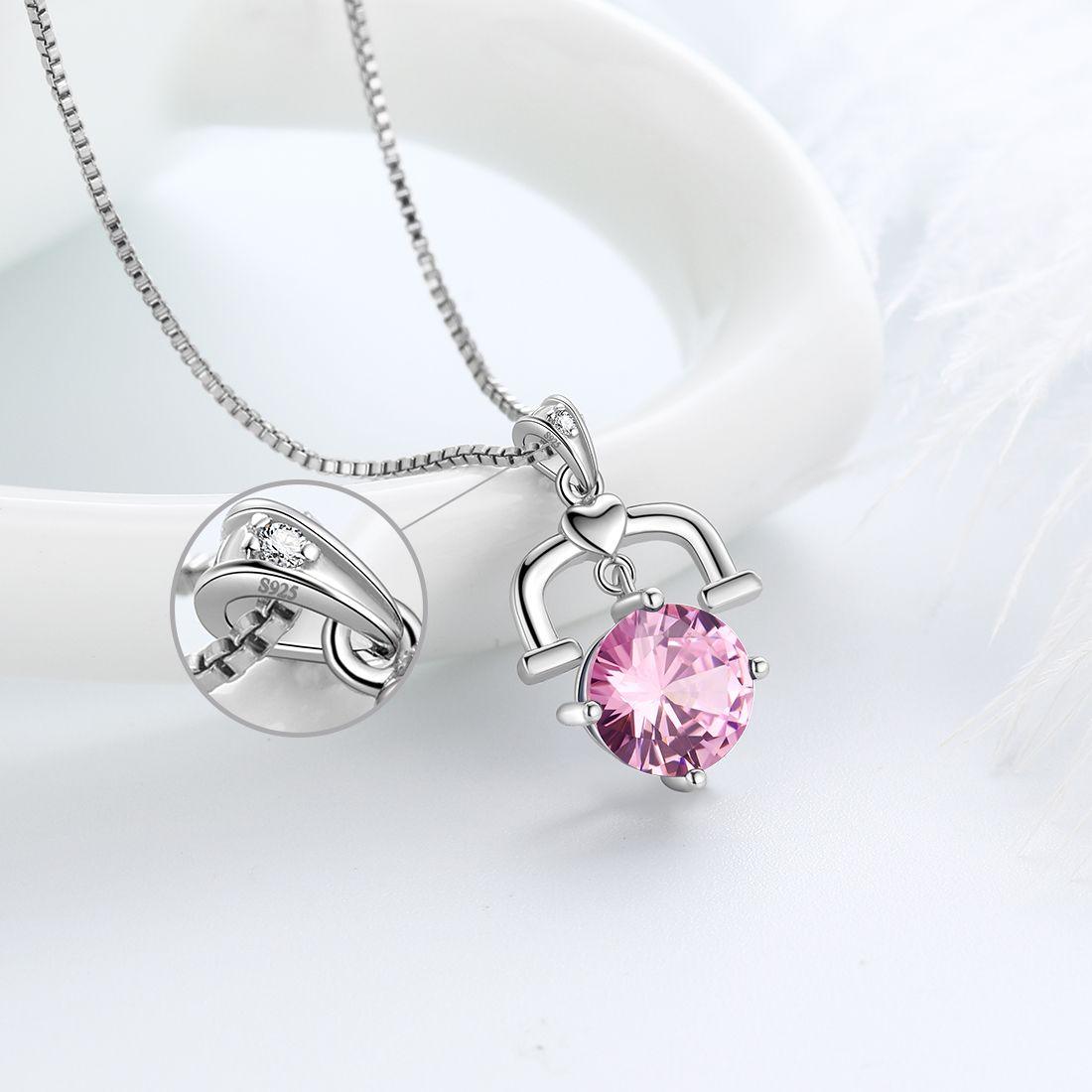 Tokyo Mart Zodiac Libra Necklace October Birthstone Pendant Women Girls Jewelry Birthday Gift Women Girls Jewelry Birthday Gift