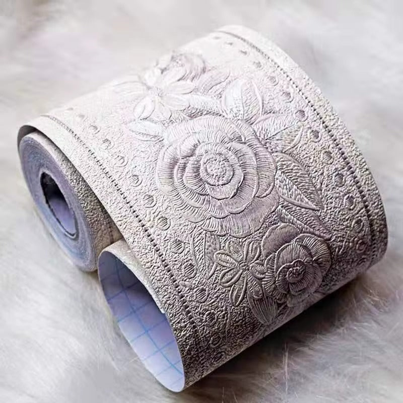 Tokyo Mart Silver Flower Wallpaper