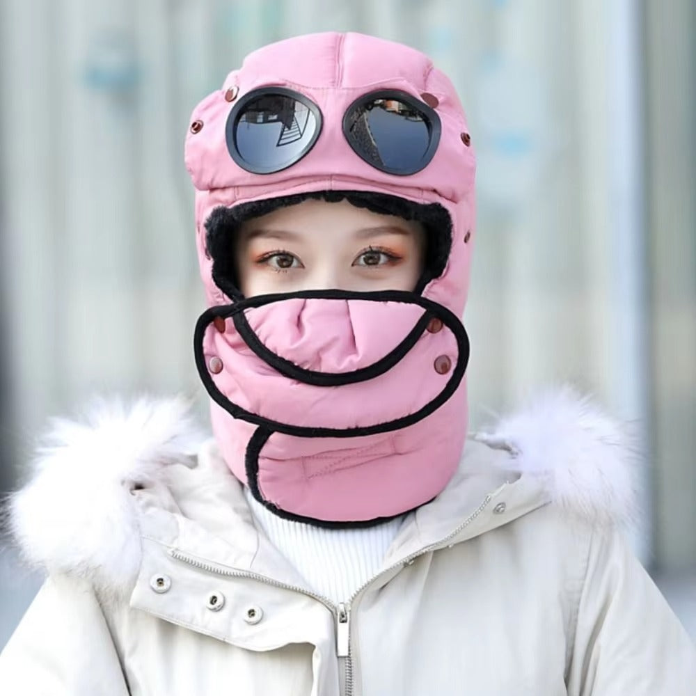 Tokyo Mart Trapper Hat with Glasses Mask