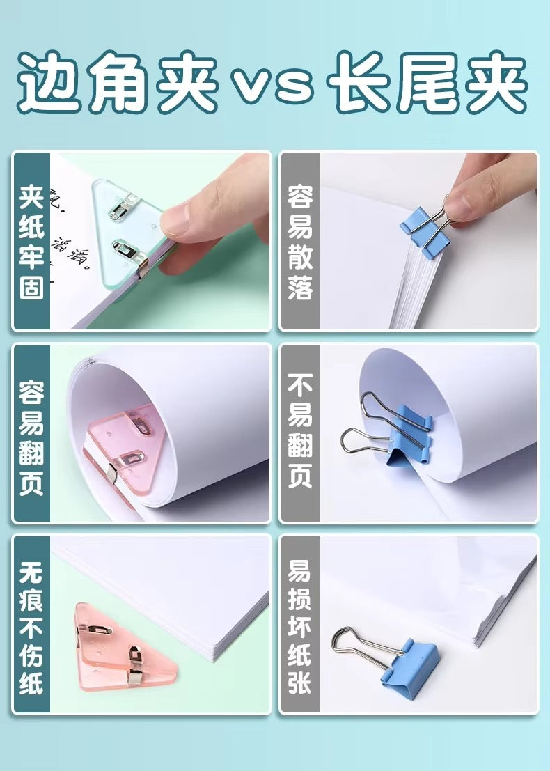 Tokyo Mart Triangle Paper Corner Clips