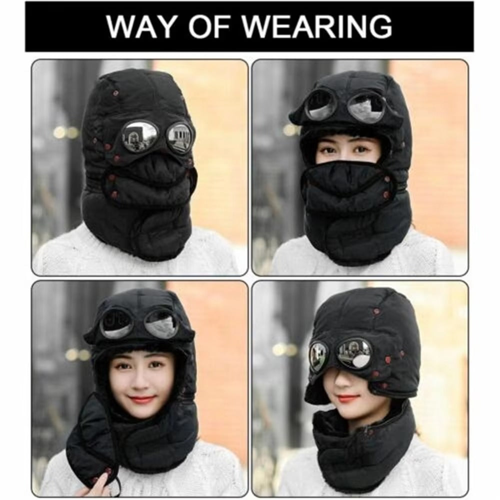 Tokyo Mart Trapper Hat with Glasses Mask