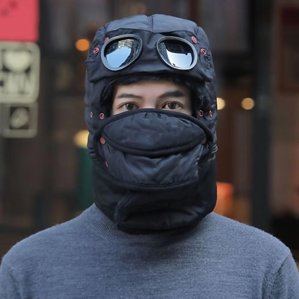 Tokyo Mart Trapper Hat with Glasses Mask