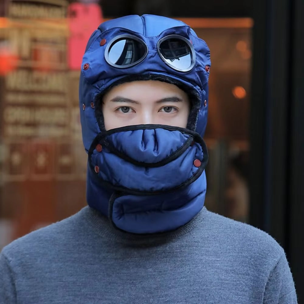 Tokyo Mart Trapper Hat with Glasses Mask