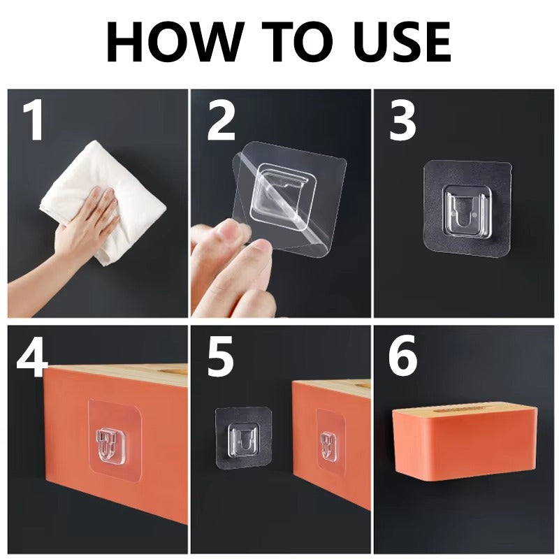 Tokyo Mart Transparent Wall Hooks
