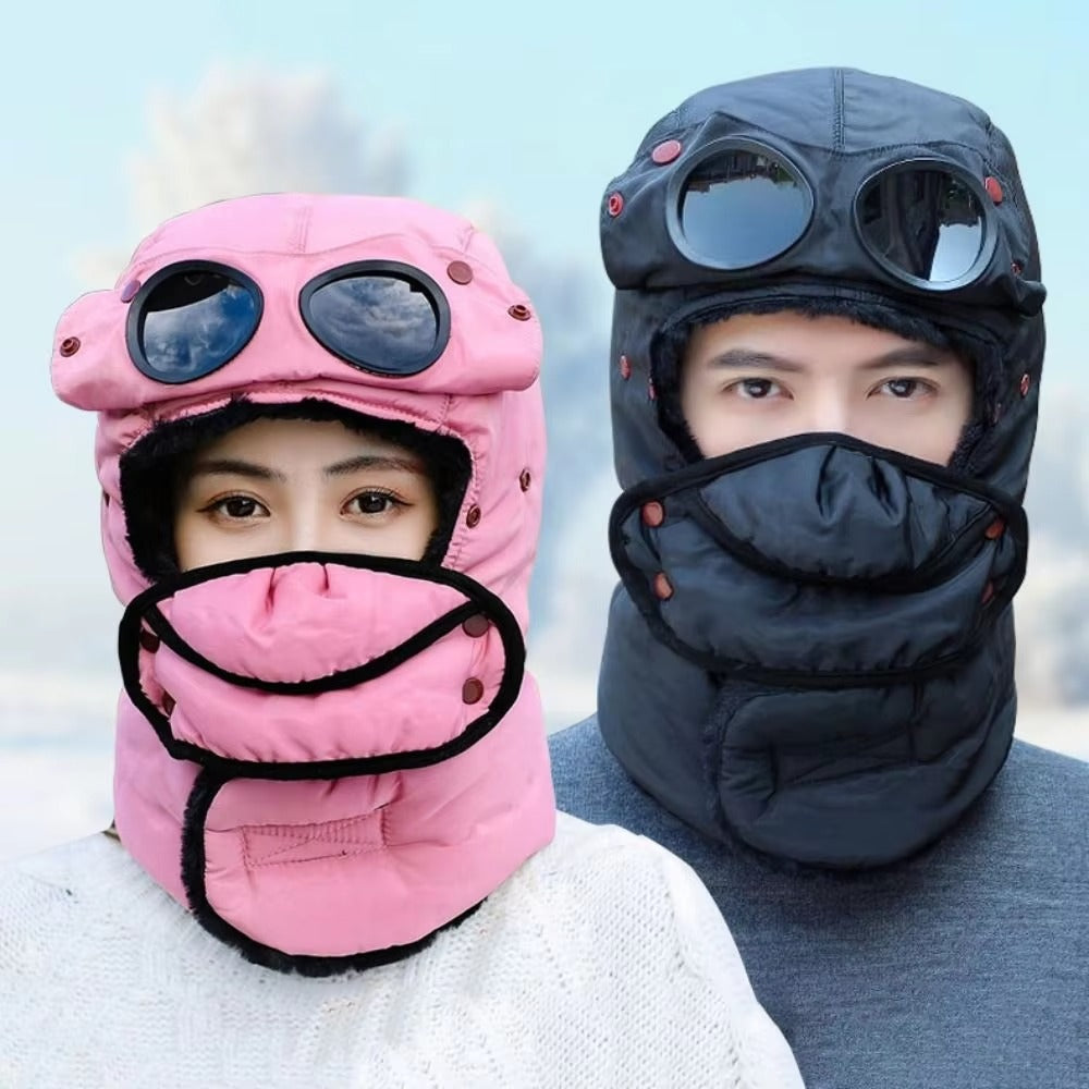 Tokyo Mart Trapper Hat with Glasses Mask