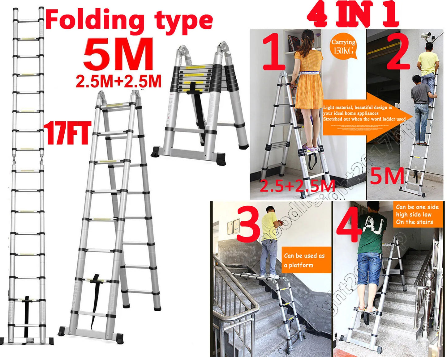 Tokyo Mart Telescoping Ladder
