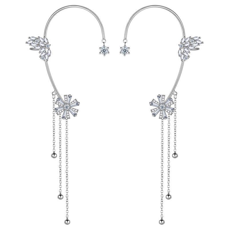 Tokyo Mart Women Rotatable Butterfly Ear Cuffs Wrap Earrings Non Piercing Jewelry
