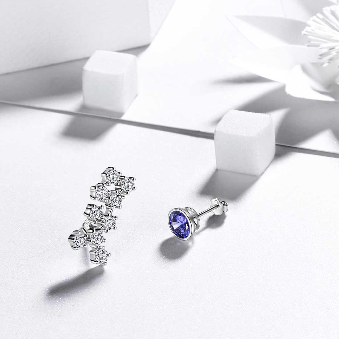 Tokyo Mart Sagittarius Earrings December Birthstone Zodiac Studs Women Girls Jewelry Birthday Gift