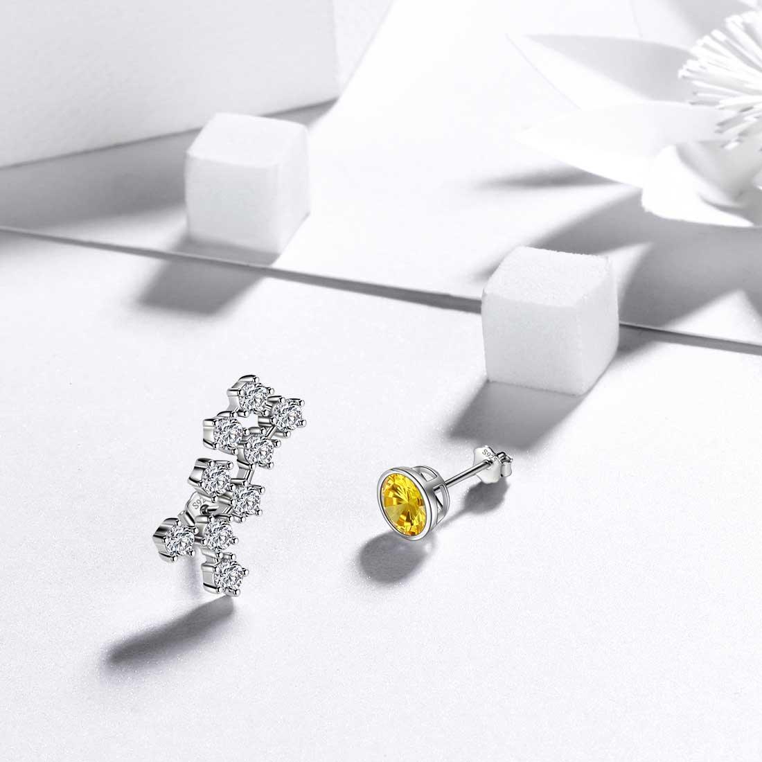 Tokyo Mart Sagittarius Earrings November Birthstone Zodiac Studs Women Girls Jewelry Birthday Gift