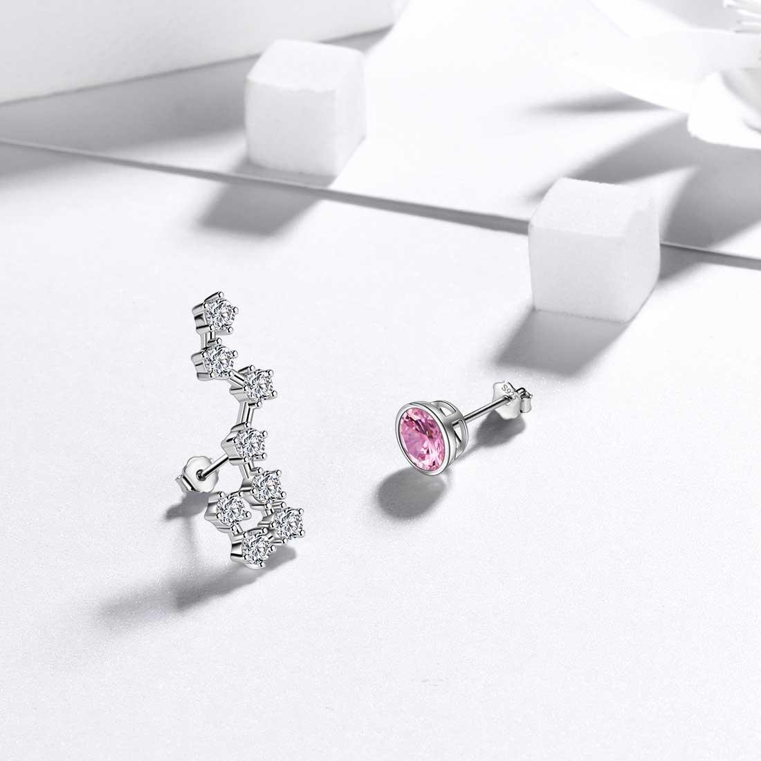 Tokyo Mart Scorpio Earrings October Birthstone Zodiac Studs Women Girls Jewelry Birthday Gift