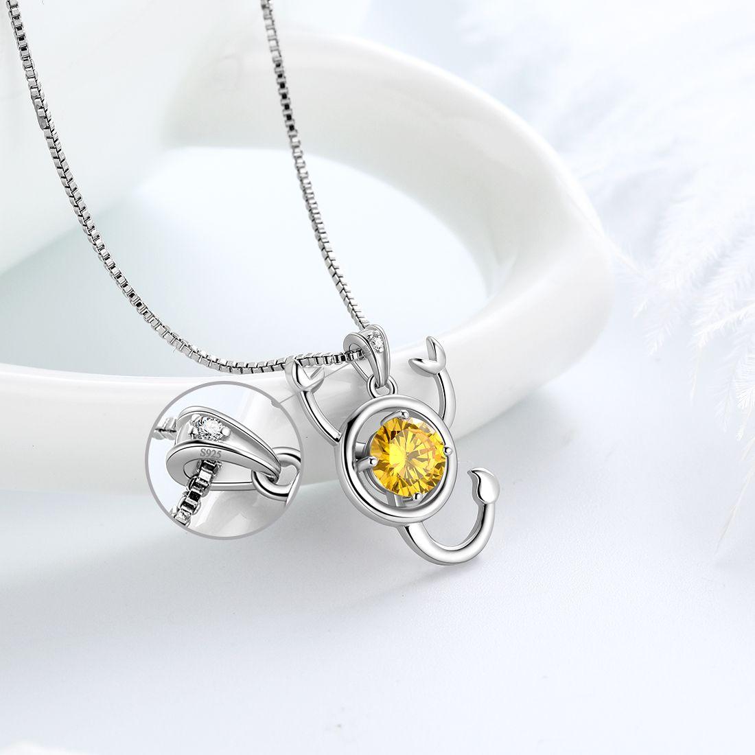 Tokyo Mart Scorpio Zodiac Necklace November Birthstone Pendant Women Girls Jewelry Birthday Gift Women Girls Jewelry Birthday Gift