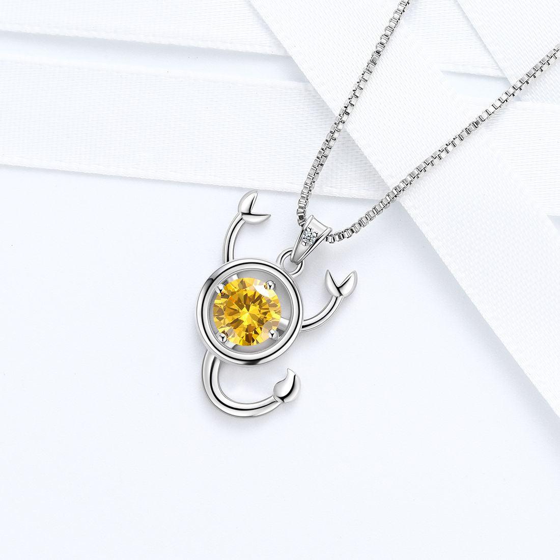 Tokyo Mart Scorpio Zodiac Necklace November Birthstone Pendant Women Girls Jewelry Birthday Gift Women Girls Jewelry Birthday Gift