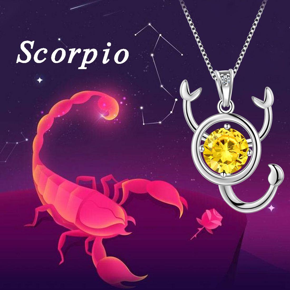 Tokyo Mart Scorpio Zodiac Necklace November Birthstone Pendant Women Girls Jewelry Birthday Gift Women Girls Jewelry Birthday Gift