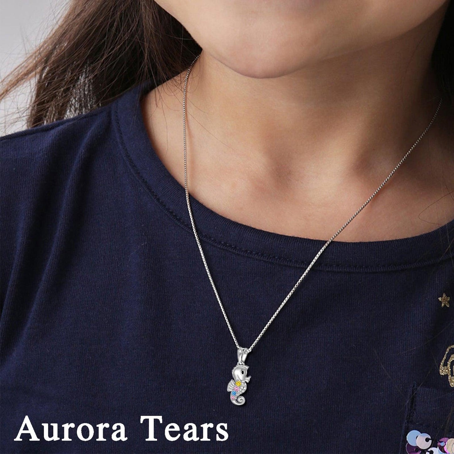 Tokyo Mart Seahorse Mini Animal Pendant Necklace Jewelry Women Girls Gift 925 Sterling Silver