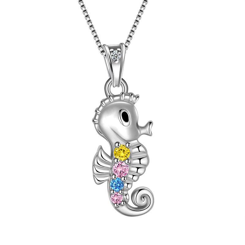 Tokyo Mart Seahorse Mini Animal Pendant Necklace Jewelry Women Girls Gift 925 Sterling Silver