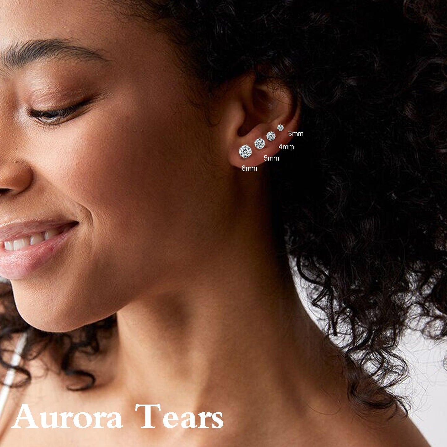 Tokyo Mart Tiny Round Solitaire Stud Earrings Set Women Girls Jewelry Gift