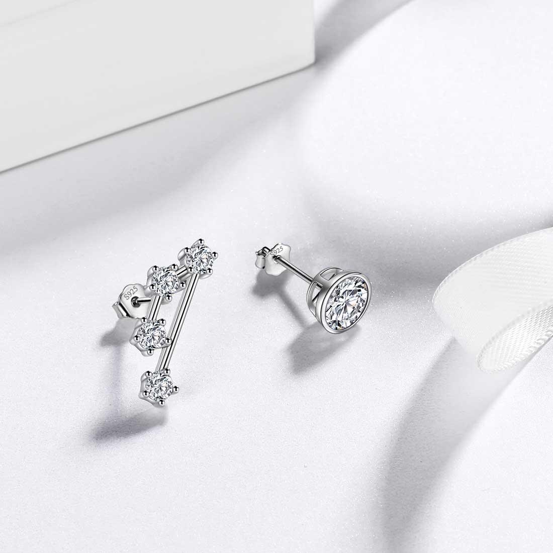Tokyo Mart Taurus Earrings April Birthstone Zodiac Studs Women Girls Jewelry Birthday Gift