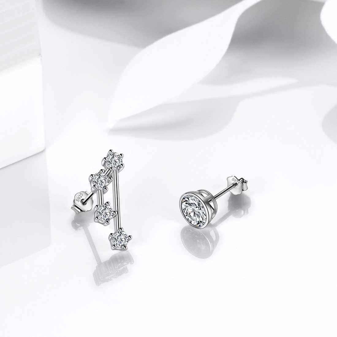 Tokyo Mart Taurus Earrings April Birthstone Zodiac Studs Women Girls Jewelry Birthday Gift