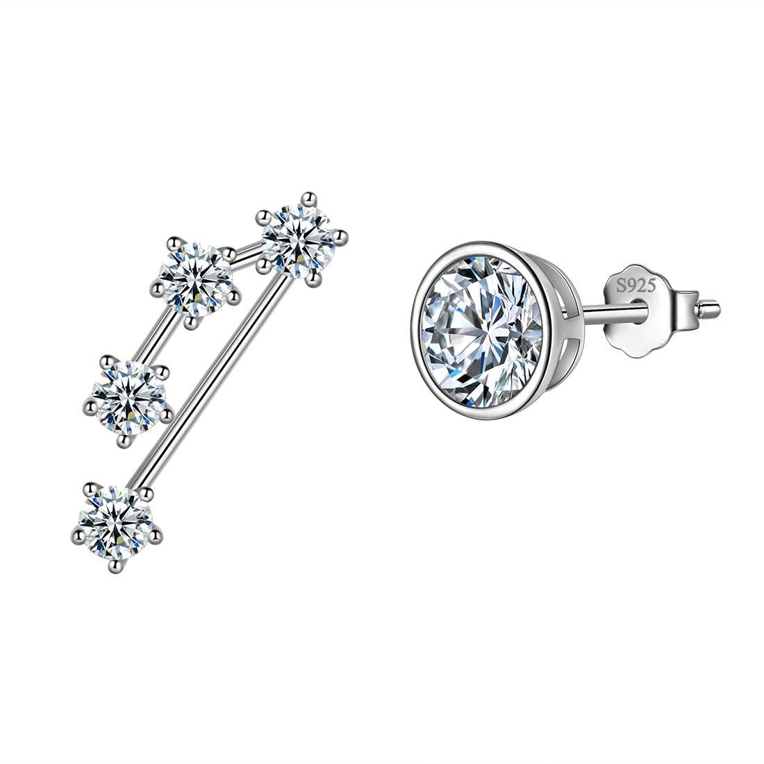 Tokyo Mart Taurus Earrings April Birthstone Zodiac Studs Women Girls Jewelry Birthday Gift