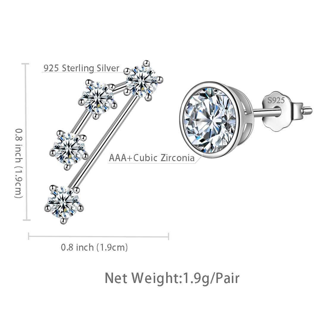 Tokyo Mart Taurus Earrings April Birthstone Zodiac Studs Women Girls Jewelry Birthday Gift
