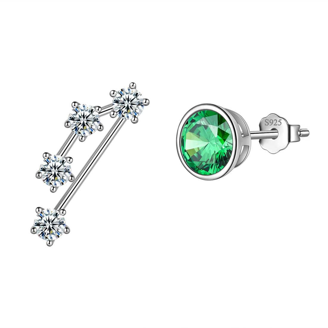 Tokyo Mart Taurus Earrings May Birthstone Zodiac Studs Women Girls Jewelry Birthday Gift
