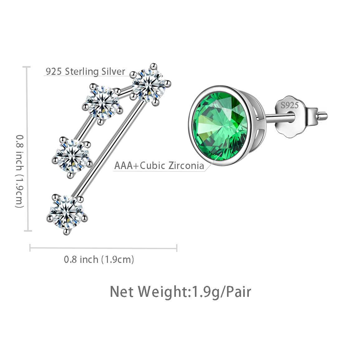 Tokyo Mart Taurus Earrings May Birthstone Zodiac Studs Women Girls Jewelry Birthday Gift