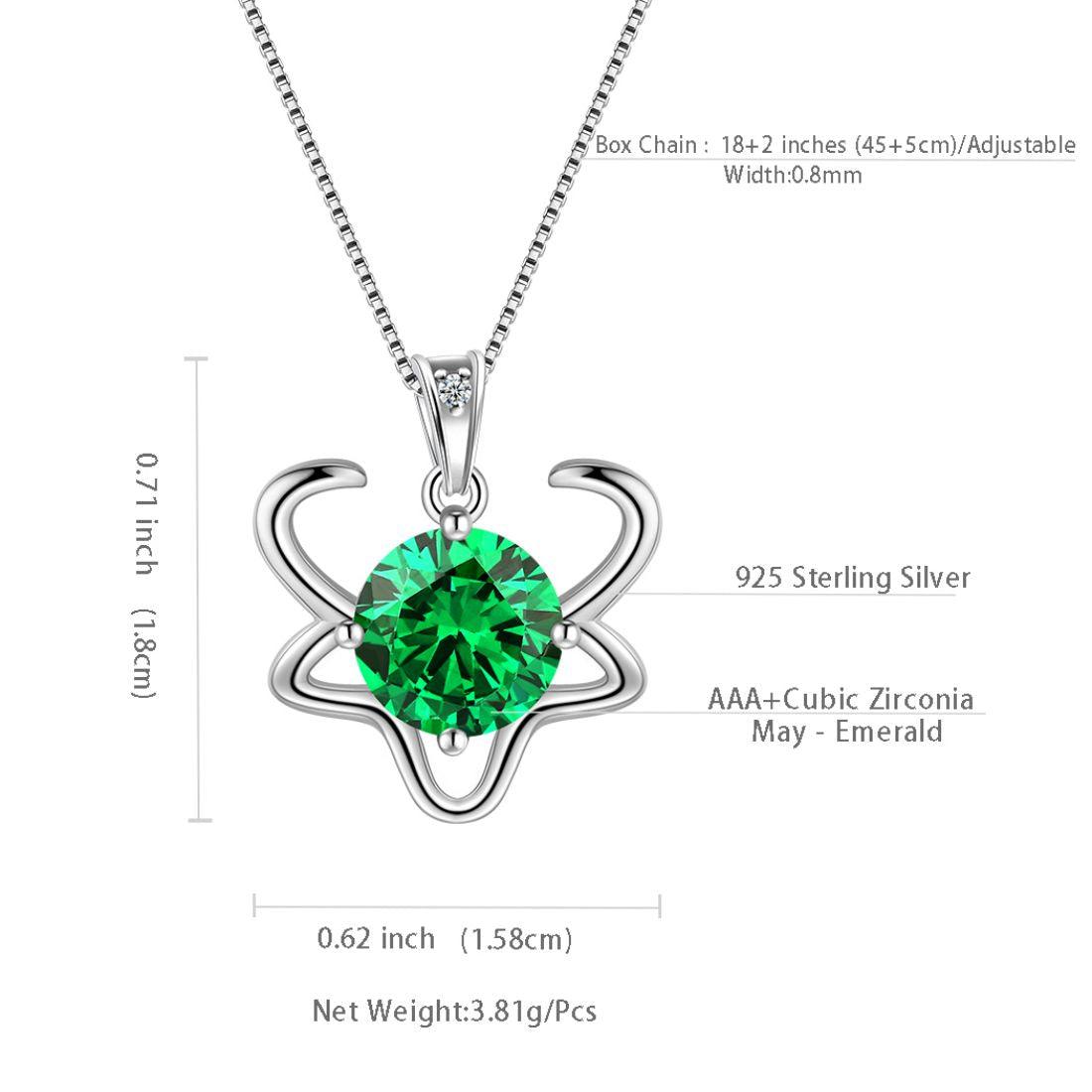 Tokyo Mart Taurus Zodiac Necklace May Birthstone Pendant Women Girls Jewelry Birthday Gift Women Girls Jewelry Birthday Gift
