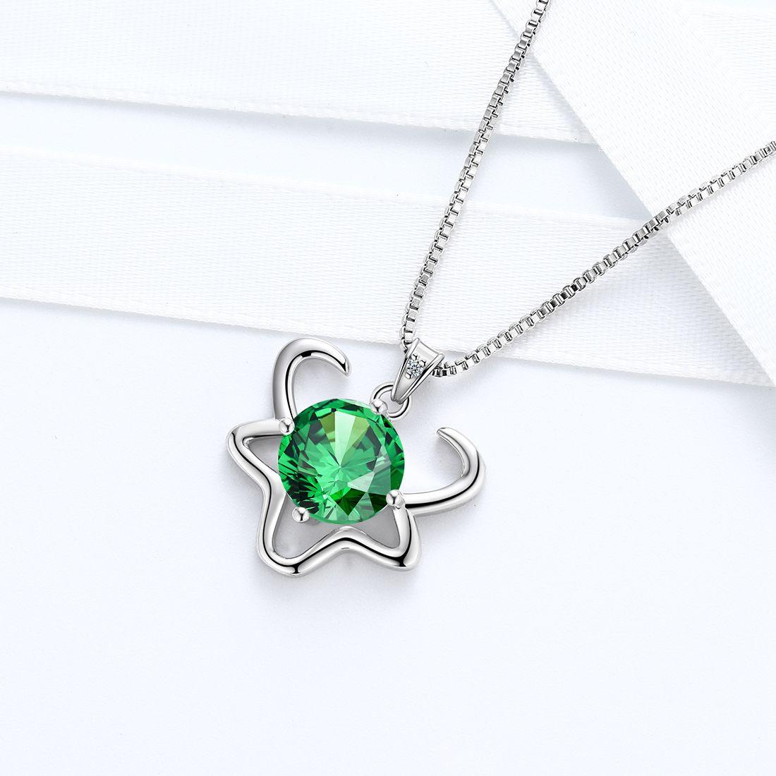 Tokyo Mart Taurus Zodiac Necklace May Birthstone Pendant Women Girls Jewelry Birthday Gift Women Girls Jewelry Birthday Gift