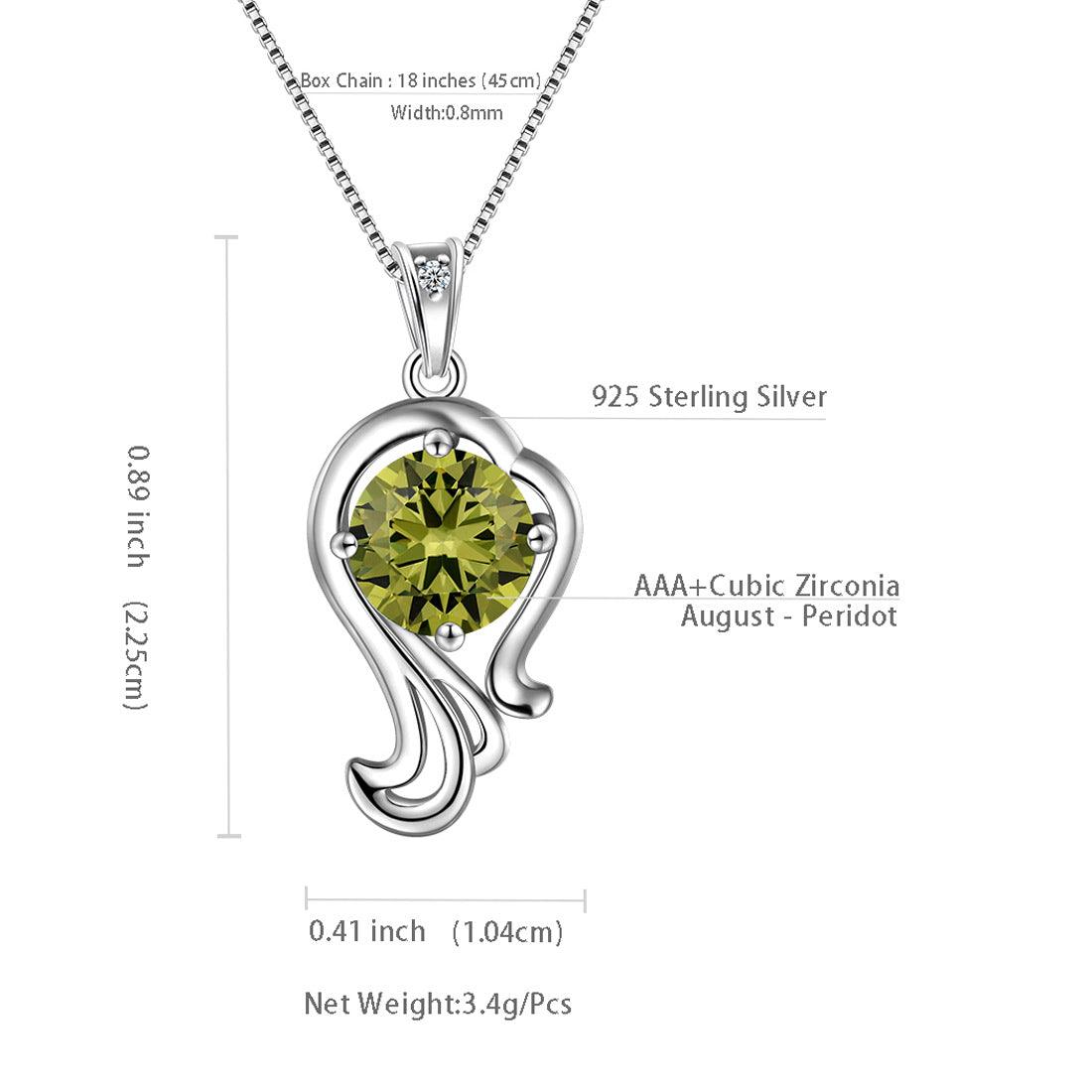 Tokyo Mart Virgo Necklace August Birthstone Pendant Women Girls Jewelry Birthday Gift Women Girls Jewelry Birthday Gift