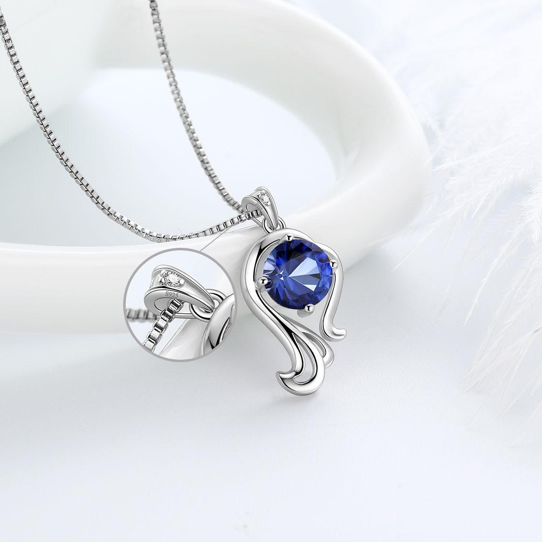 Tokyo Mart Virgo Necklace September Birthstone Pendant Women Girls Jewelry Birthday Gift Women Girls Jewelry Birthday Gift