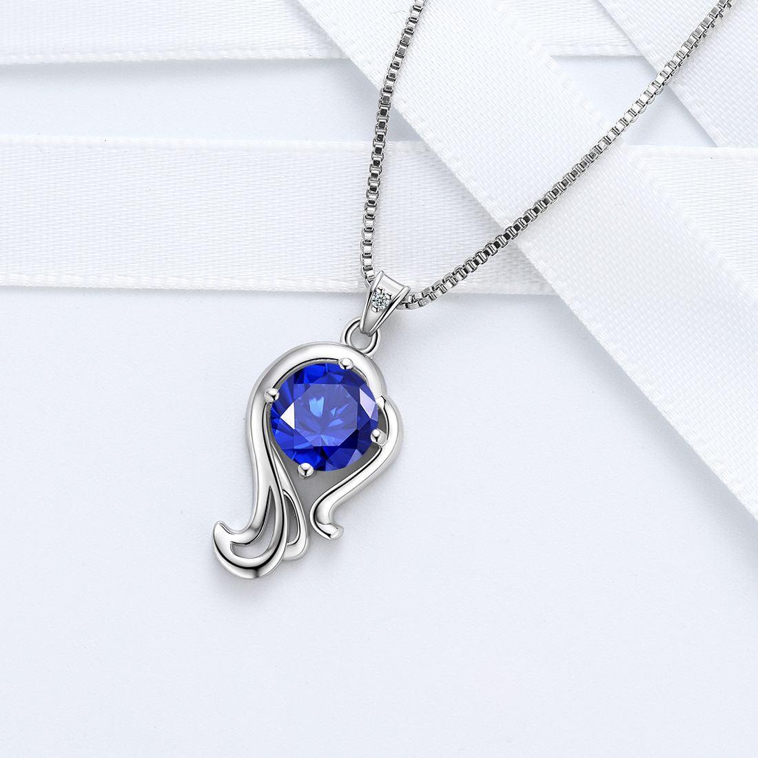 Tokyo Mart Virgo Necklace September Birthstone Pendant Women Girls Jewelry Birthday Gift Women Girls Jewelry Birthday Gift