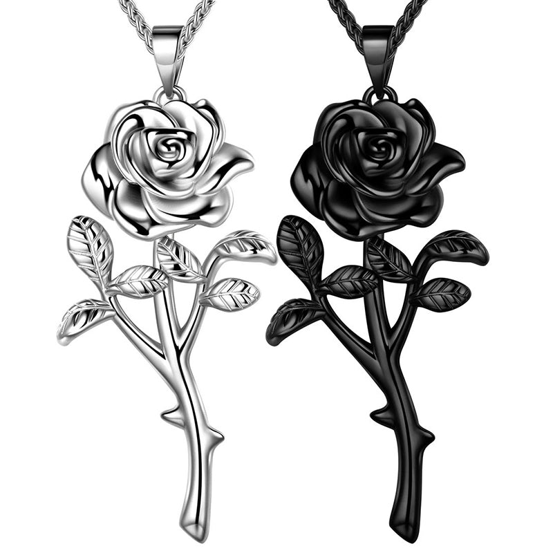 Tokyo Mart Women 3D Flower Gothic Vintage Rose Necklaces Pendant Romantic Grils Jewelry Gifts