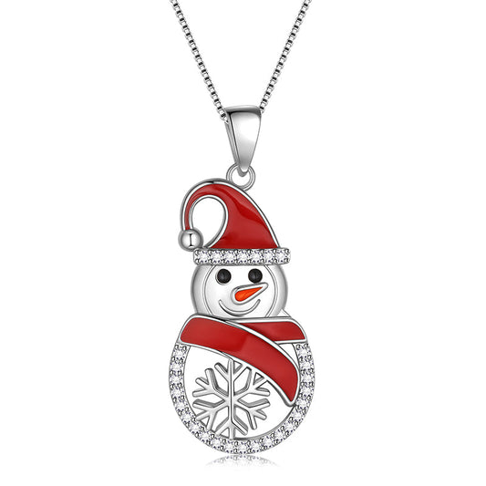 Tokyo Mart Christmas Santa Claus Snowman Pendant Necklace Christmas Jewelry Gifts for Women