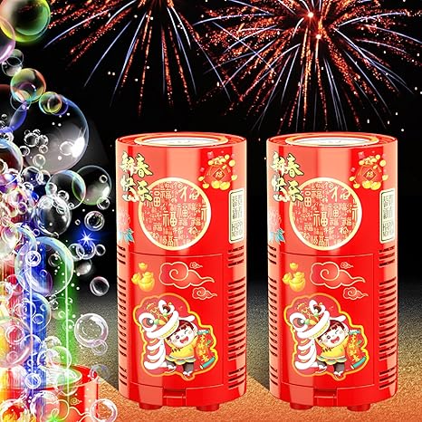 Electric Bubble Maker with Firework Light Effects